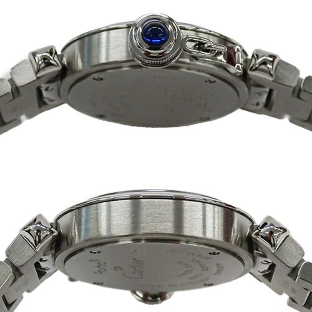 Steel, Quartz, Cartier Watch, Polished (Good) Pre-Owned W3140007, Pasha Miss Stainless Silver, Ladies SS,