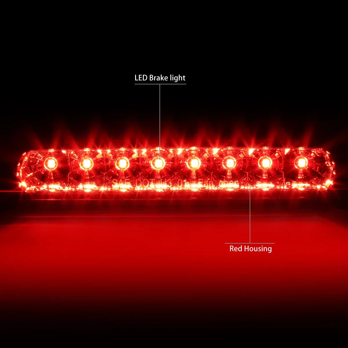 3rd 3BL-4RUNNER03-LED-RD Toyota Stop Third Motoring 04 2003 4Runner 08 LED DNA 2009 For Lamp Rear 06 05 07 Light Housing N210 Brake Tail to Red