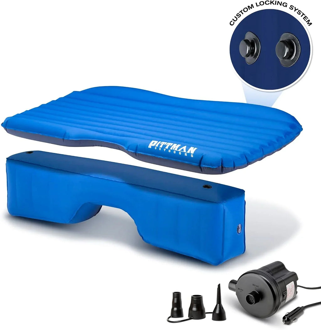 Inflatable Truck Fits Length Outdoors | Blue PPI-BLU-TRKMAT Bed Full-Sized And Fabric | Trucks Pittman 's, Mattress Feet 5 Seat Air Rear In