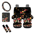Cover+Auto Console Cover Pad+Center Pad+Front Blanket Sedan Seat Seatbelt Accessories Settring Set Cover AestheticMushroom Back Car Interior 8-Van Binienty Saddle Print of Wheel