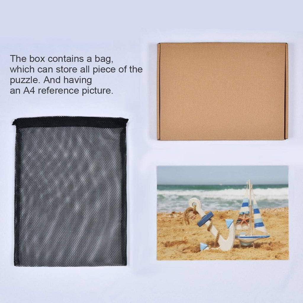 On Starfish Horizon Jigsaw Tropical Kids Puzzle Puzzles DIY Gift Sea Beach Ocean 500 Adults Pieces Sand for and Wellsay Sailboat Summer Anchor