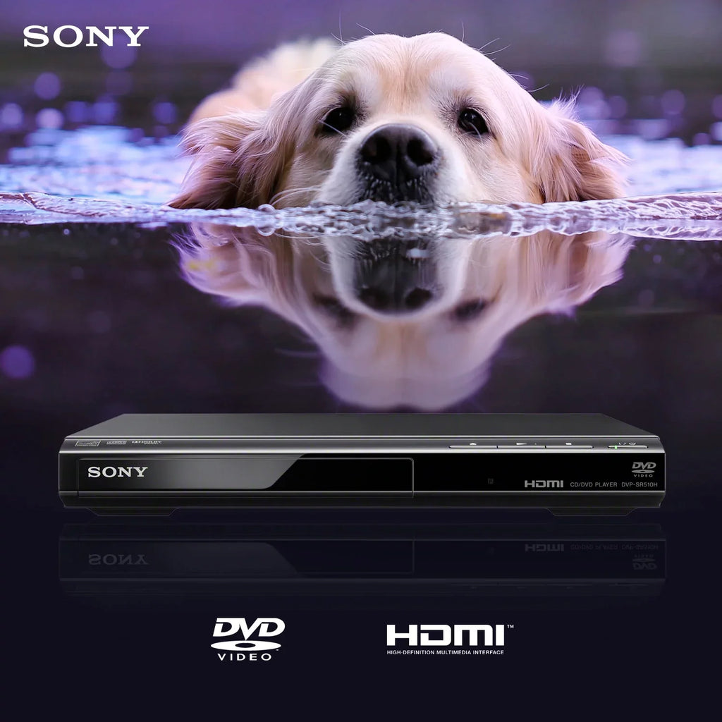 DVP-SR510H 1080p, Disc(s) Black DVD Sony 1 Player,