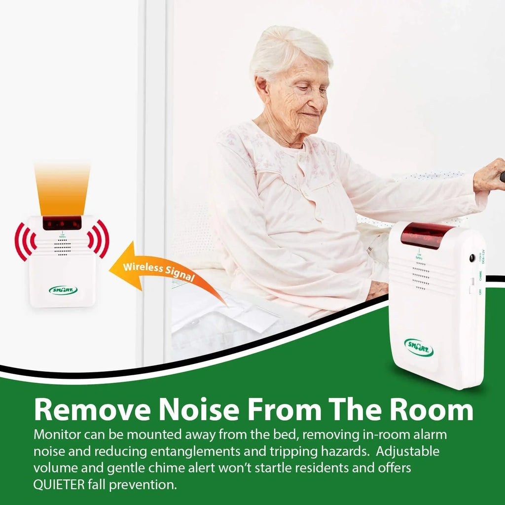 Monitor, 7 30”) - Individual Wipes Bed Bed 20 Day Alarm x Smart Remote and Box Pill Pad Alarm Caregiver Alert Liberty System Wireless Cordless with Cleaning (20”