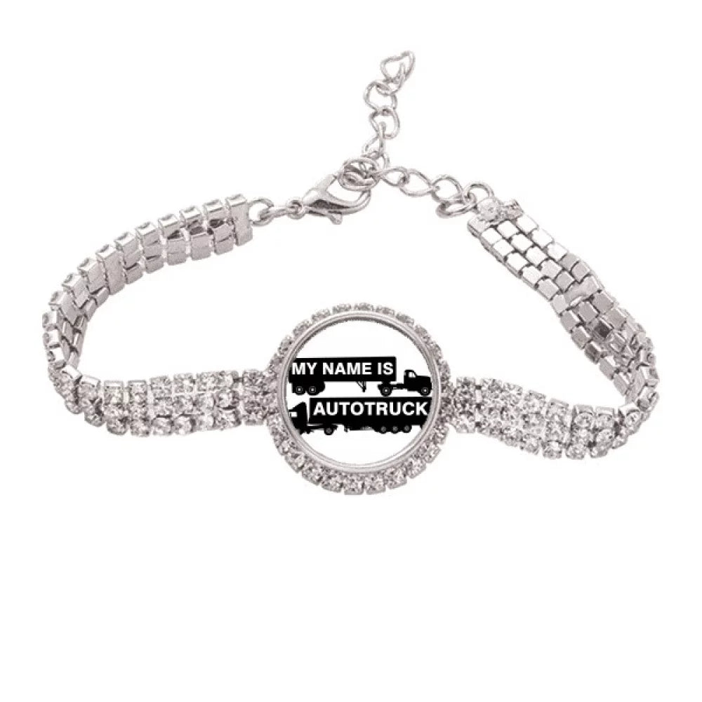 Name Deco Chain Jewelry Bracelet Transport Truck Anklet Art Tennis Fashion Diamond