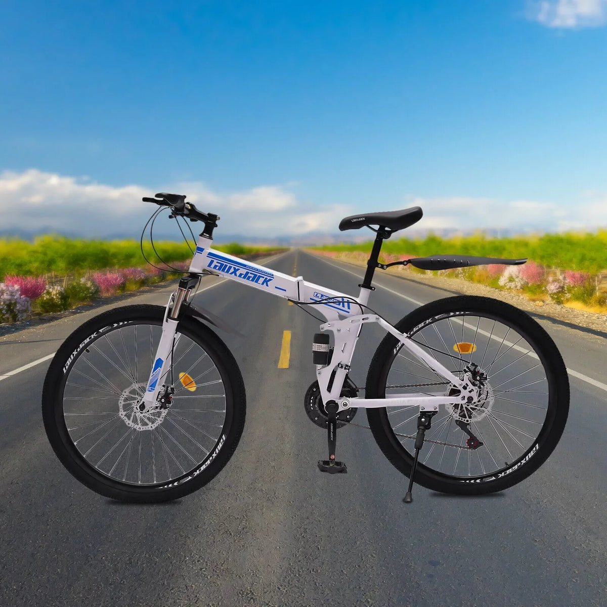 Disc Brake Bicycle Bike Bikes 26" MTB Mountain Folding Speed 21 SHZICMY Dual Men School