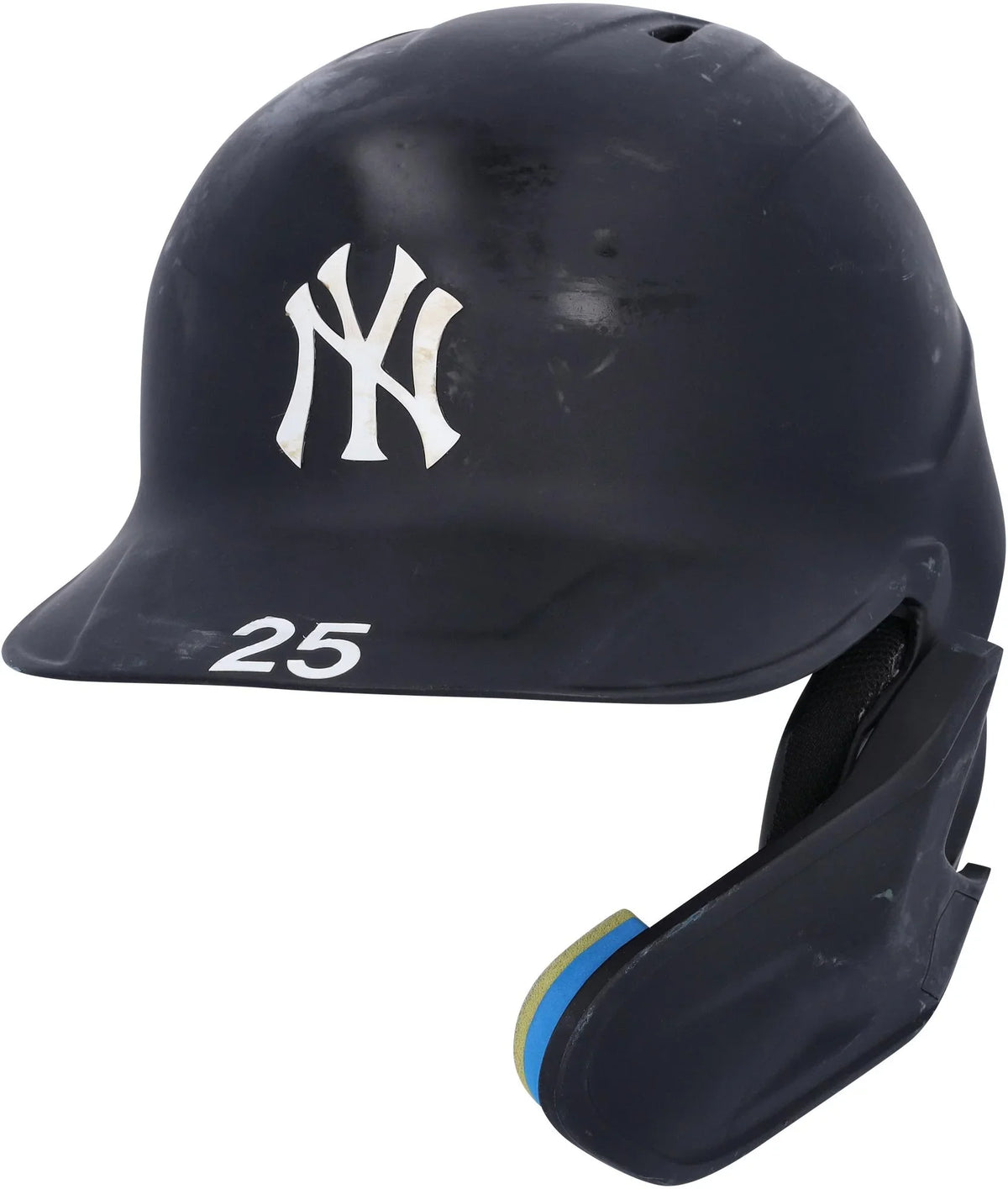 #25 15, on April Torres Yankees Fanatics and - Game-Used Authentic 22, September 8, Certified Games Batting 2022 Navy Worn New Helmet 10 York 30, June Gleyber October During Played