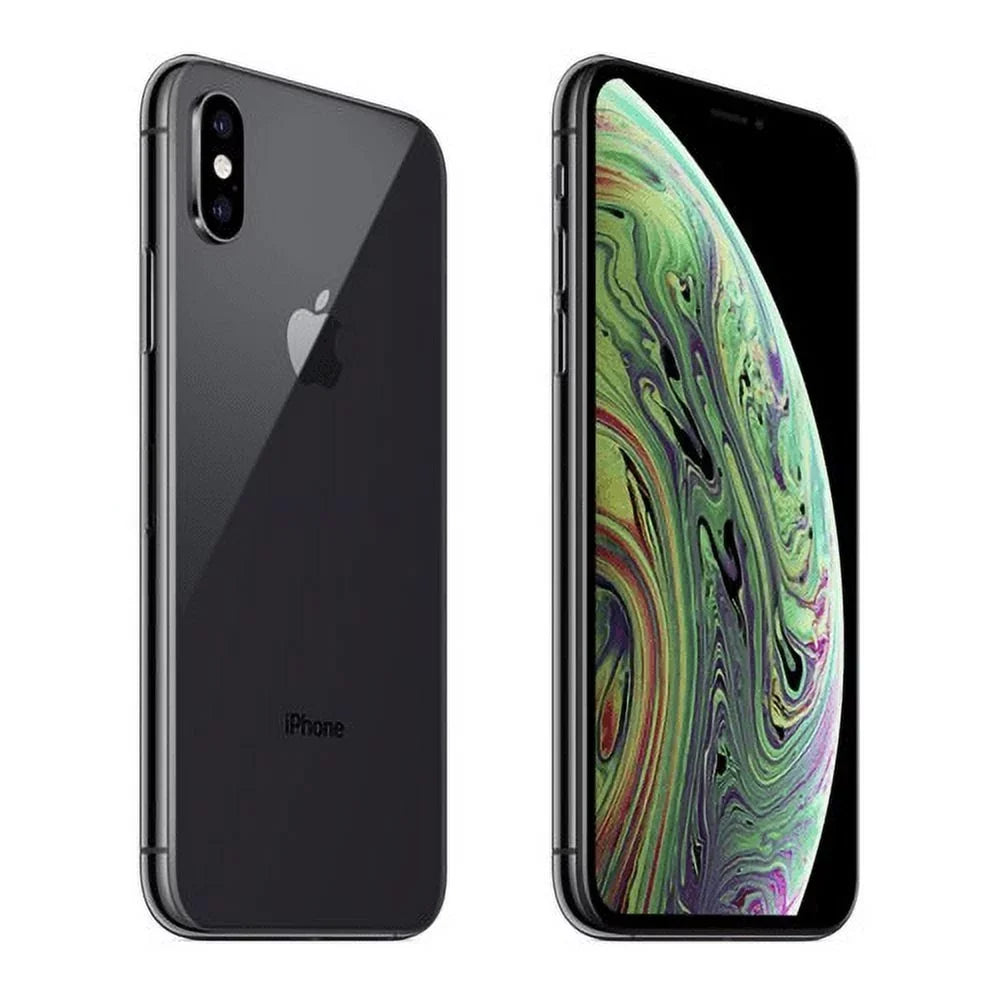 A) Restored Earbuds 64GB (Fully (Refurbished) Max Wireless A1921 Apple Unlocked) Space w/ Gray iPhone XS (Grade