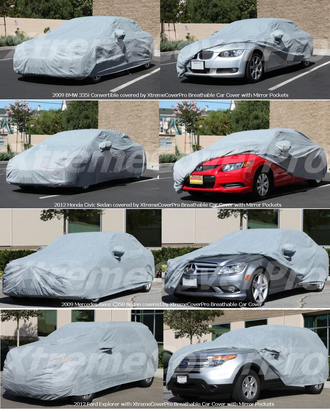 ML350 2012 Car Mercedes-Benz ML500 ML63 Pro XtremeCoverPro ML550 2015 2014 fits Cover XCP Black 2013 Series
