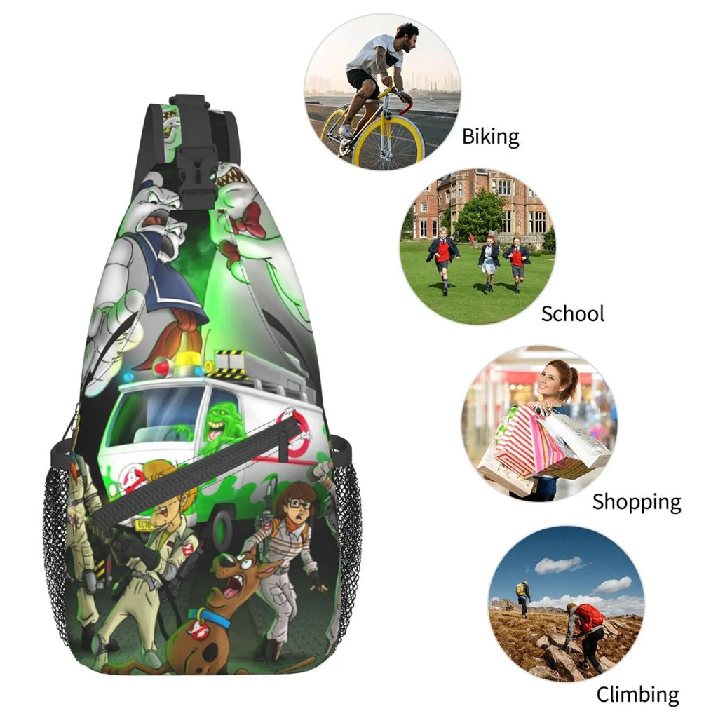 Travel For Sling Bag Daypack Crossbody Men Scooby Diagonally Chest Adults Backpack Ghostbusters Bags Women Teen