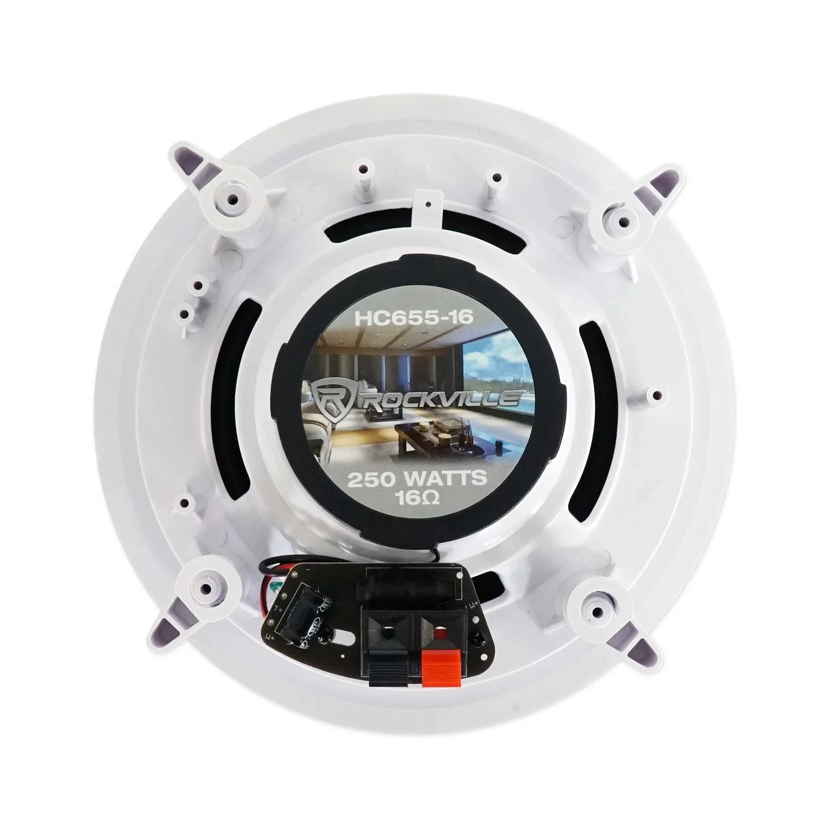 Amp/Home Rockville Ceiling 6.5" Theater Receiver+(8) Speakers LED White Tube