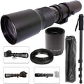 Manual Olympus Lens T-Mount Super 500mm f/8 Optics Four Lens Evolt 1000mm Teleconverter) / (with + Telephoto Thirds for Bag Monopod Digital Cameras + & Commander 2X