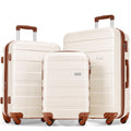 TSA Lightweight and Durable brown) Hardside Clearance Suitcase Sets Lock Expandable Luggage ABS sets Suitcase Luggage 3pcs Hardshell 20''24''28''(ivory Model Spinner with Wheels New