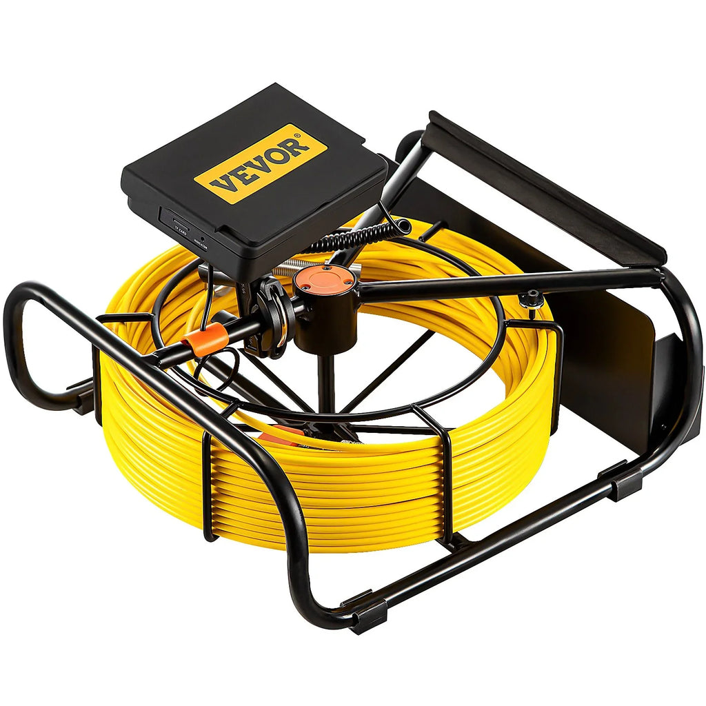 LCD Waterproof LEDs, 6 Inspection DVR 98.4 VEVOR Monitor, Cable, Function, 4.3 Battery, 8500mAh - Camera Camera IP68, Inch FT 30M Pipeline Sewer