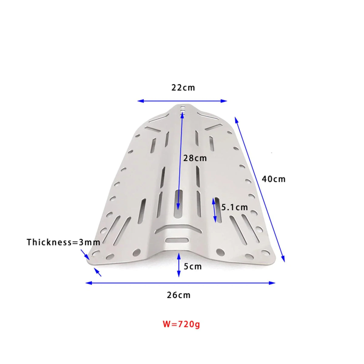Snorkeling Backplate Diving Plate Lightweight BCD Gear BAOSITY Diver Scuba Universal