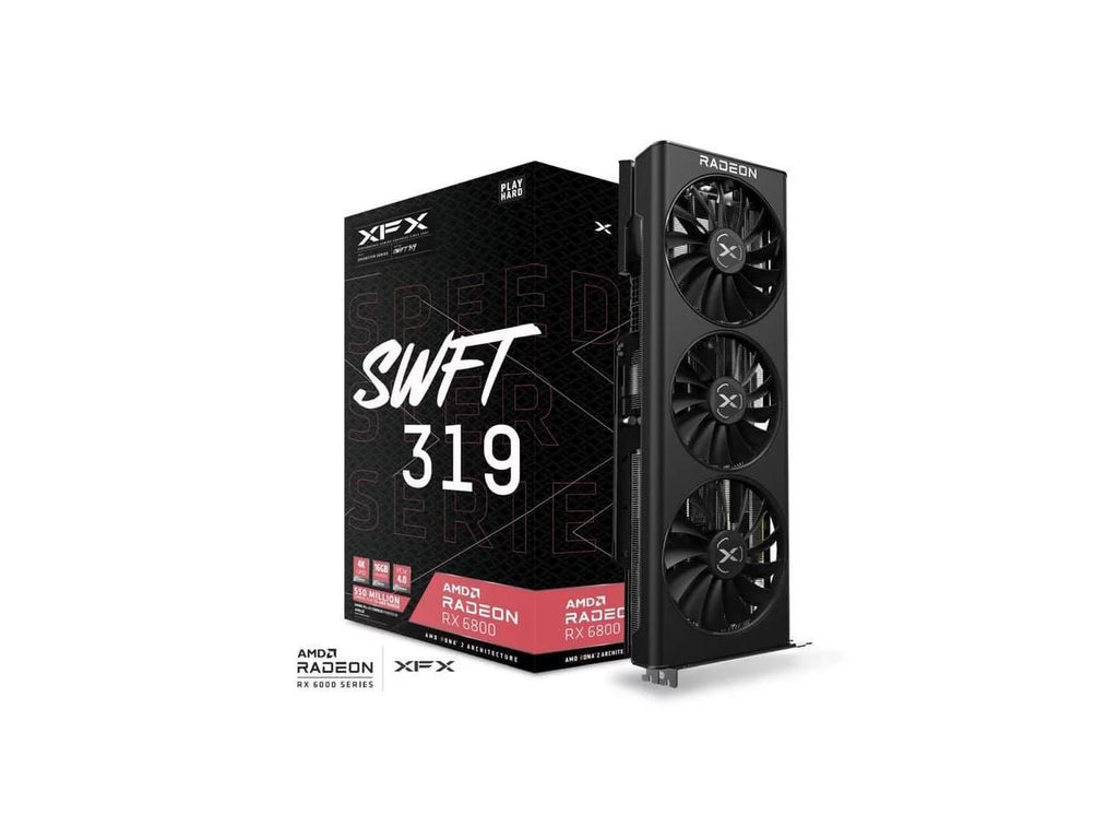 319 6800 Express SWFT 4.0 PCI Video Radeon SPEEDSTER RX x16 XFX Card GDDR6 16GB RX-68XLAQFD9