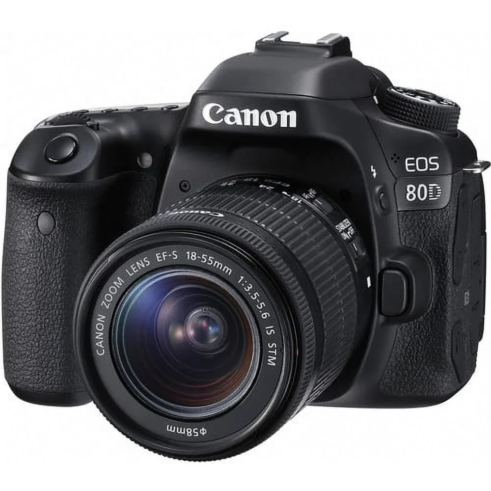 DSLR with Bundle Lens+ EOS APS-C image 80D 24.2MP CMOS 18-55mm Advanced Camera processor 6 Canon and sensor DIGIC