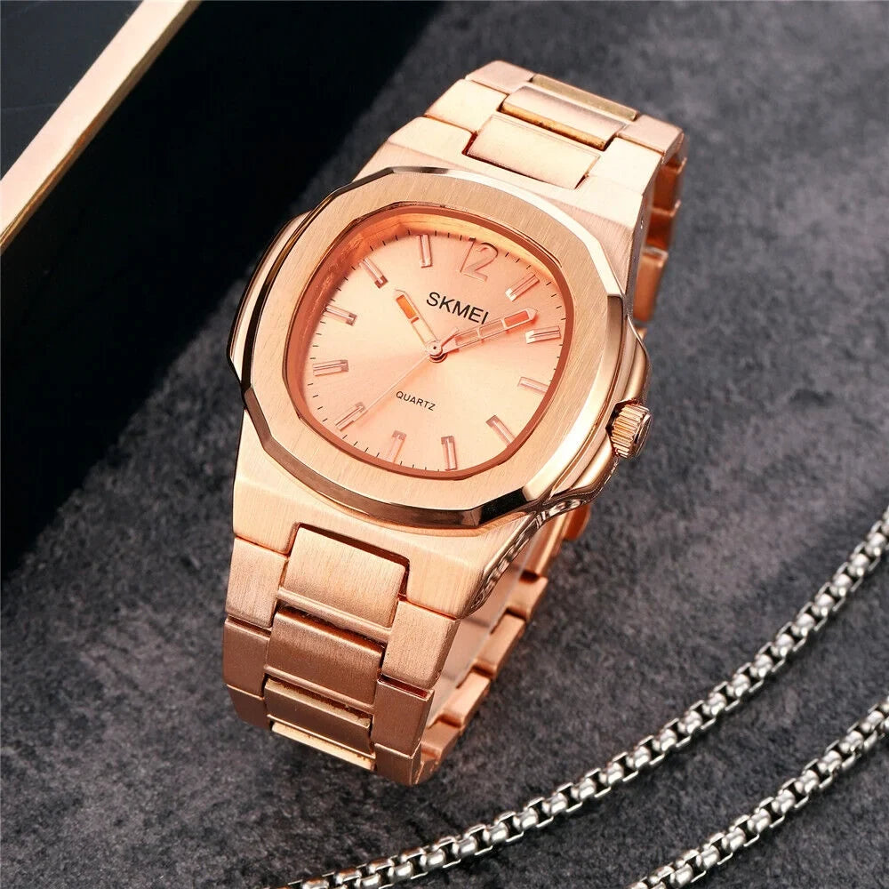 Luxury Watch Steel Business Gold Male For Men Gift Wristwatch Quartz