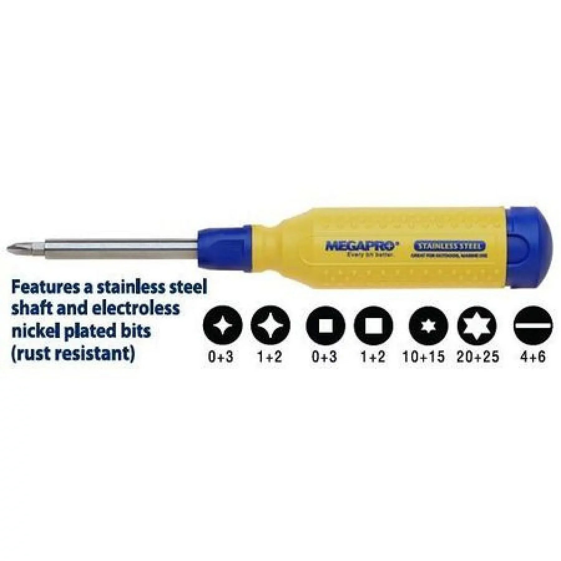 6 Megapro NumBits Screwdriver, 151SS-B Multi-Bit