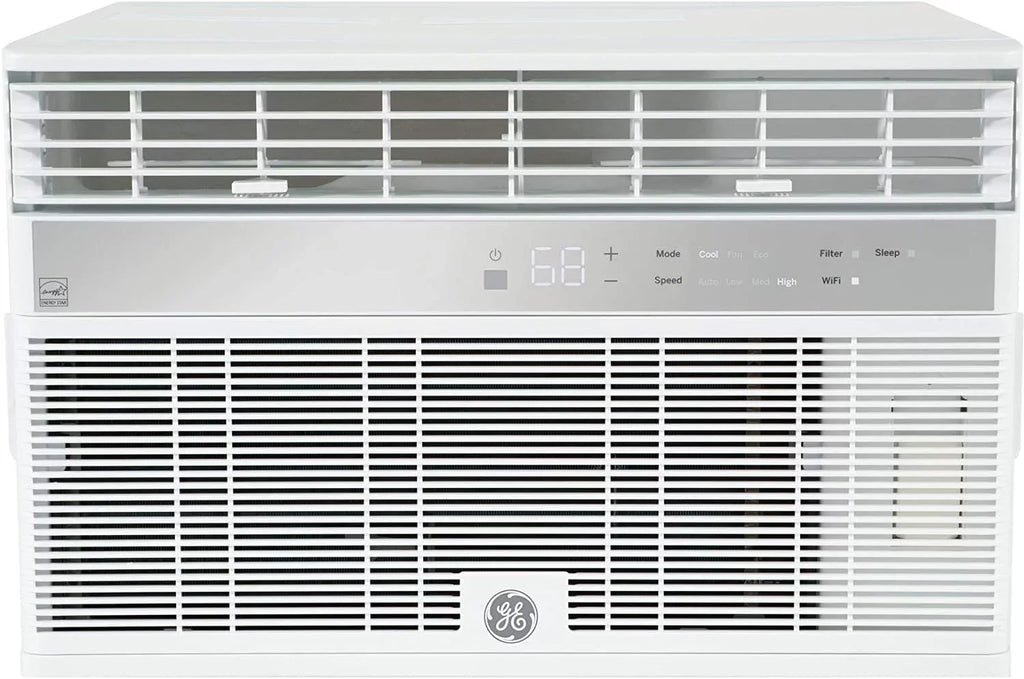 Air Window 3 Conditioner Capacity Smart 11.4 in Volts Fan GE with Cooling Chassis 115 Speeds White Fixed Connect and BTU 8000 AHY08LZ Wifi CEER