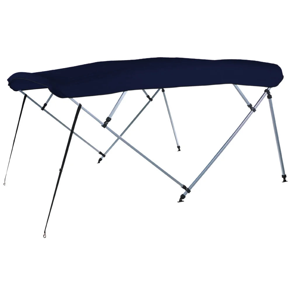 Bimini Top 4-Bow A(8SQ)4893UB-05 Fits 48"H, W, Captain Pontoon 8'L Tube SQ Carver - 96"-102" Kit Navy