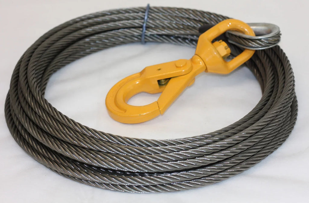 Core Mytee Breaking 15,087 Self Steel Locking, Tow Truck Ultimate Cable Rollback Strength lbs 3/8" Rope Products Winch 75' Wrecker x