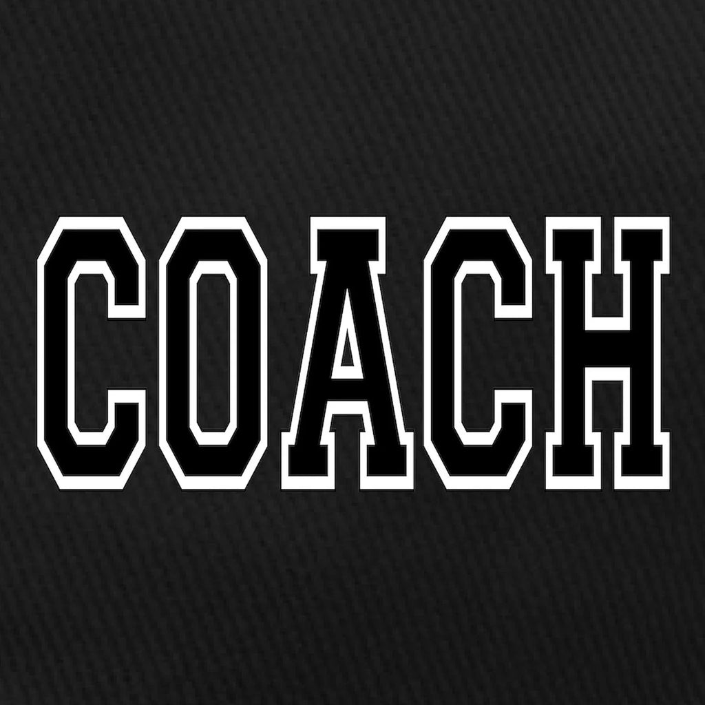 '- Cotton Black Adjustable CafePress Coach Black Hat Canvas - Cap Baseball Printed