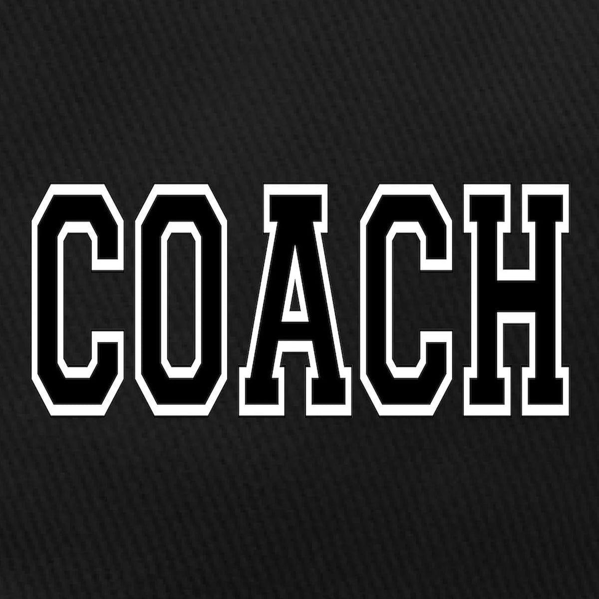 '- Cotton Black Adjustable CafePress Coach Black Hat Canvas - Cap Baseball Printed