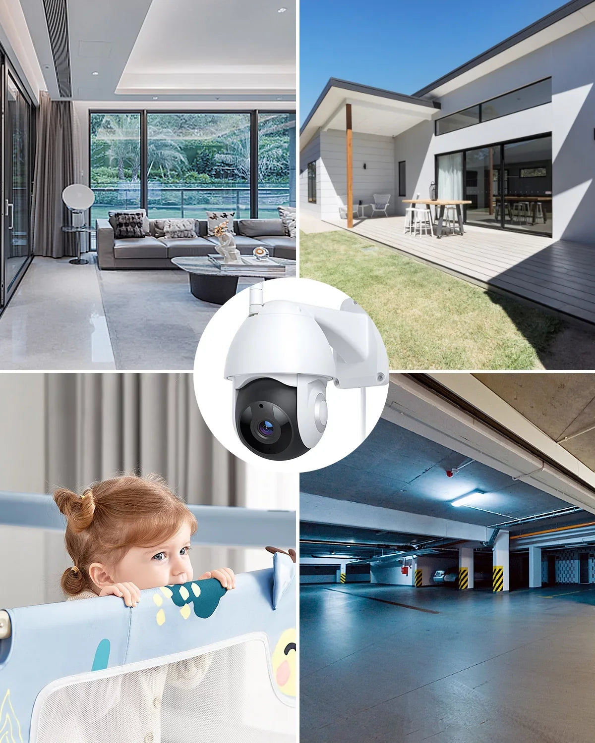 Victure Surveillance for FC920B Outdoor/Courtyard/Farm Floodlight Cameras,IP55 Connection Waterproof,Motion-Activated,Wifi Outdoo
