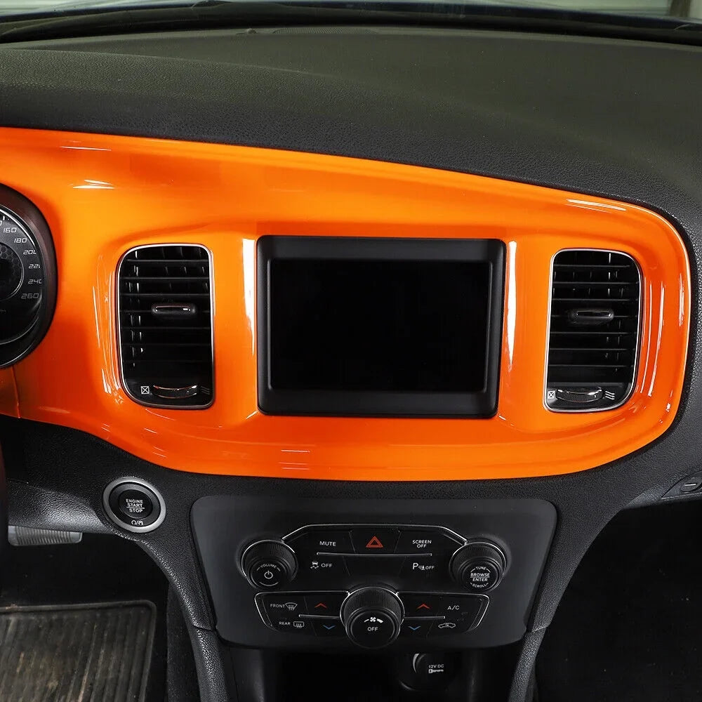 Set Inner Teledu Kit Center Dash 14x Console Orange Trim Cover