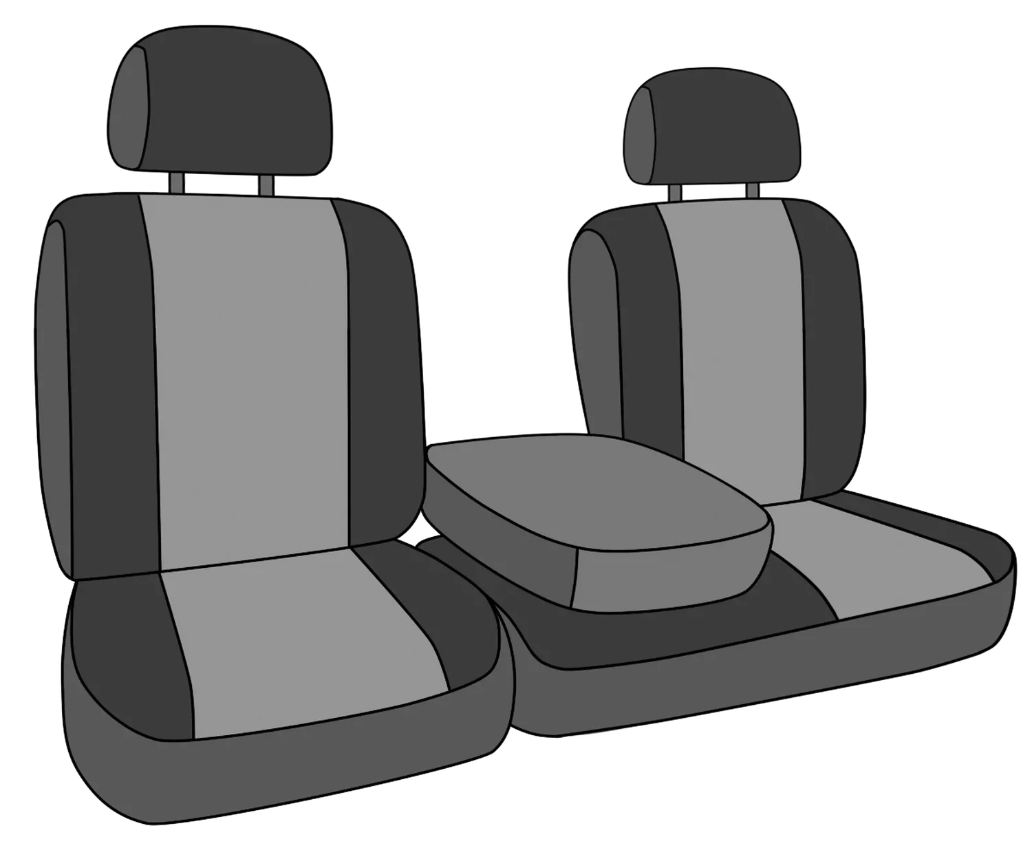 Oak KA122-79MB 40/20/40 - Trim Seat Insert Covers Split for Grass 2016-2019 with Sorento Kia & Back 60/40 Blades Cushion Mossy Black Shadow CalTrend Center