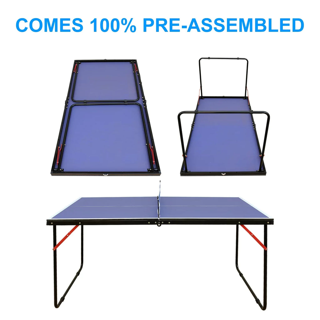Tennis 2 Midsize Tennis Table & Foldable for and Table Table Adults Kids, Net, Tennis Set, Paddles 3 Indoor Table Table Portable Pong Ping Balls Outdoor with Table