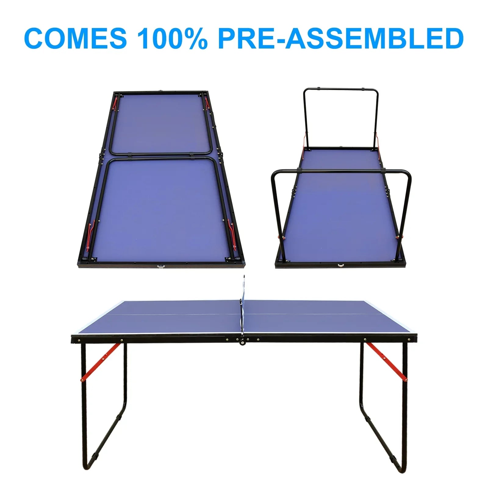 Tennis 2 Midsize Tennis Table & Foldable for and Table Table Adults Kids, Net, Tennis Set, Paddles 3 Indoor Table Table Portable Pong Ping Balls Outdoor with Table