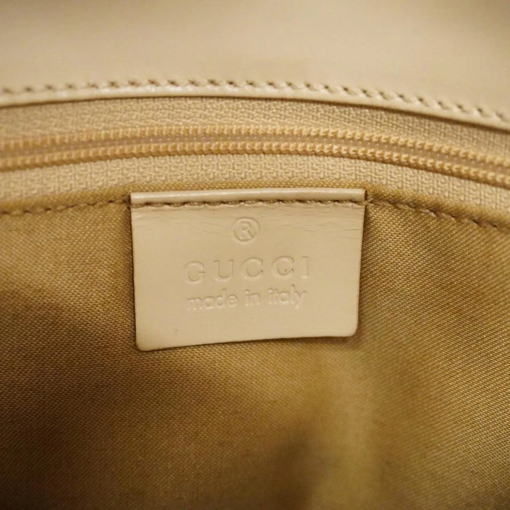 Canvas GG Ivory Leather 002 Handbag Gucci Women's (Good) 1079 Pre-Owned