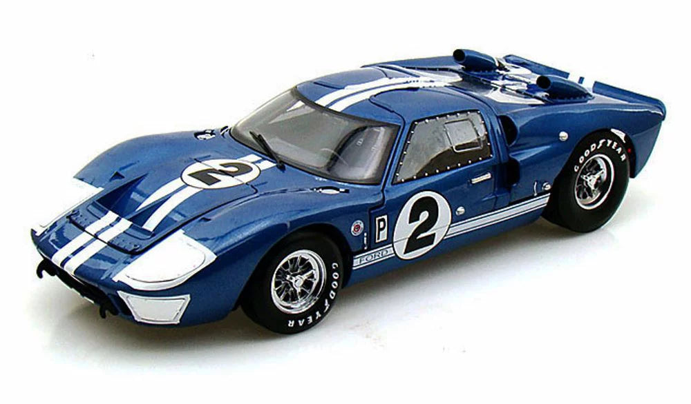 Diecast Display Car Diecast GT-40 Car Shelby LED Blue Display White - Model Case #2, & - Package Stripes 1/18 II Scale SC401 w/LED Case - Ford MK w/ 1966 Toy
