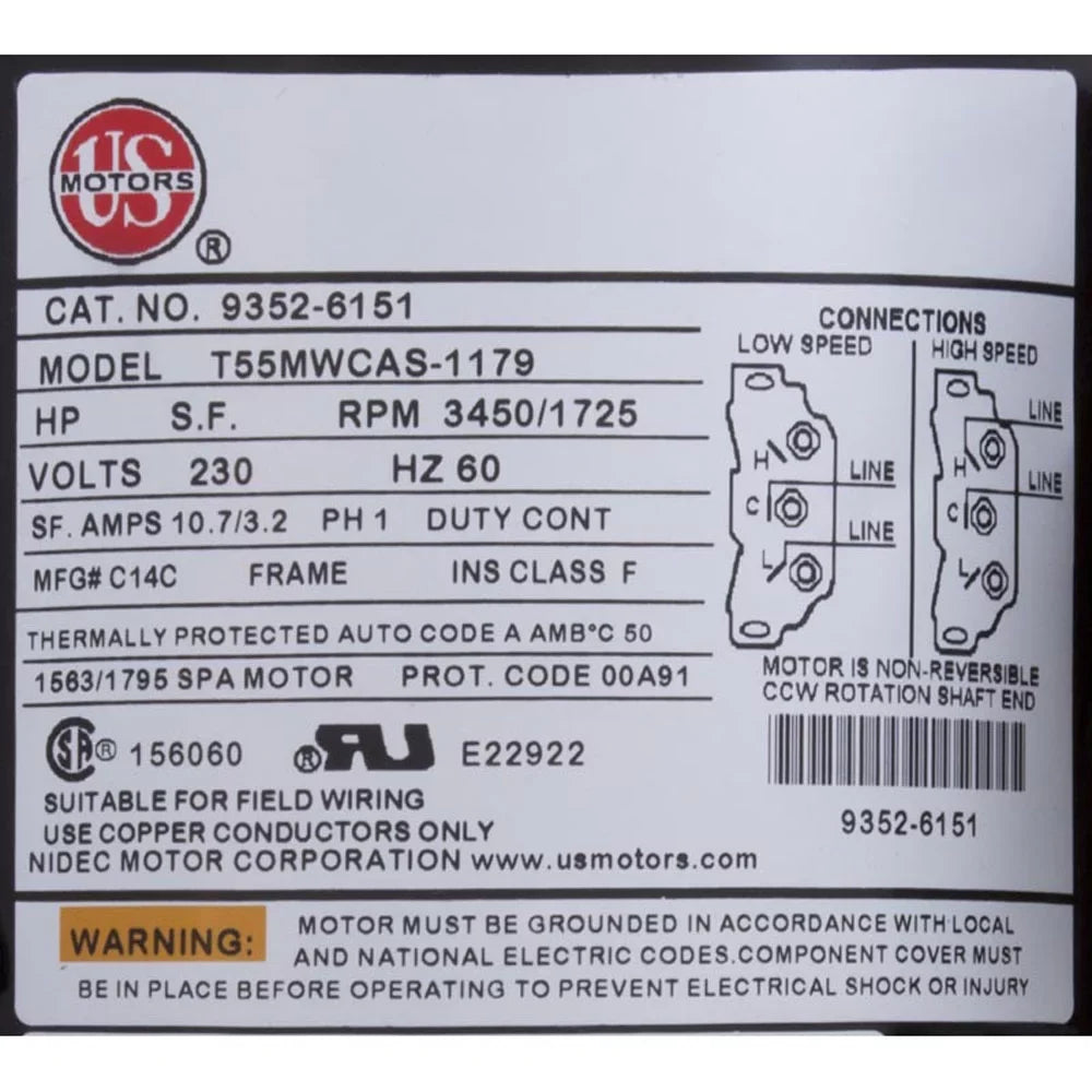 XP2, OEM 2", 2.5ohp/4.0thp, 2-Speed, Aqua Pump, Flo 48fr, 230v,