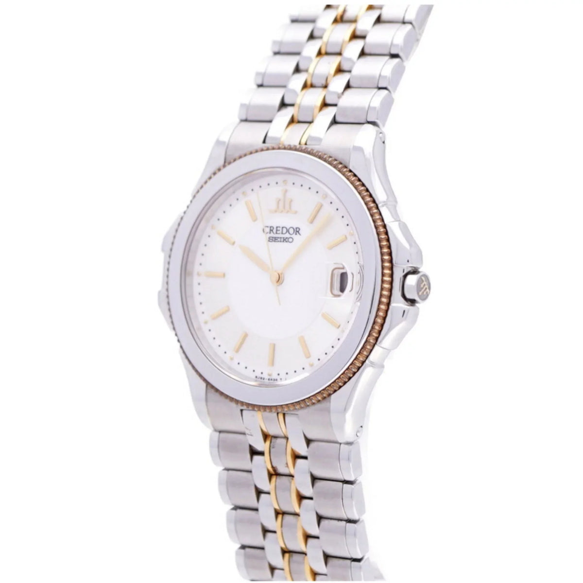 Seiko watch (Fair) Pacific 8J82-6A20 silver/gold Credor quartz Pre-Owned K18/SS