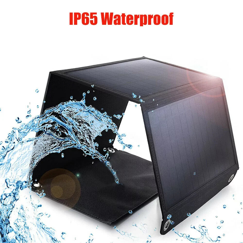Portable Outdoors for Bank Solar Phone 80W Solar Hiking Panel Fishing Emergency Power Waterproof Charger Camping Charger Phone Solar