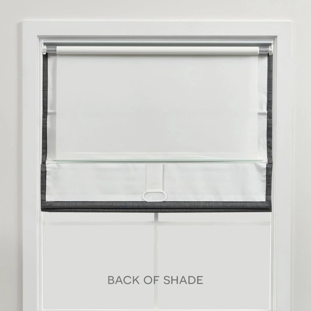 Shade, Exclusive 34"x64", Grey Home Esme Blackout Roman Dark Total