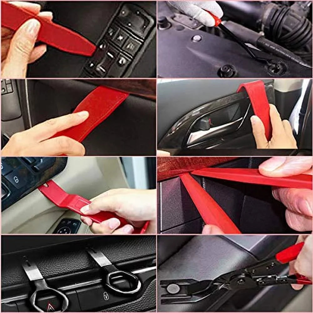 Pry Plastic 88 Door Pcs Interior Kit, Pliers Clip Red Auto Fastener Car Tool Tool Kit Panel Radio Remover Automotive BYNIIUR Kit, Tool, Tool Removal Trim Removal