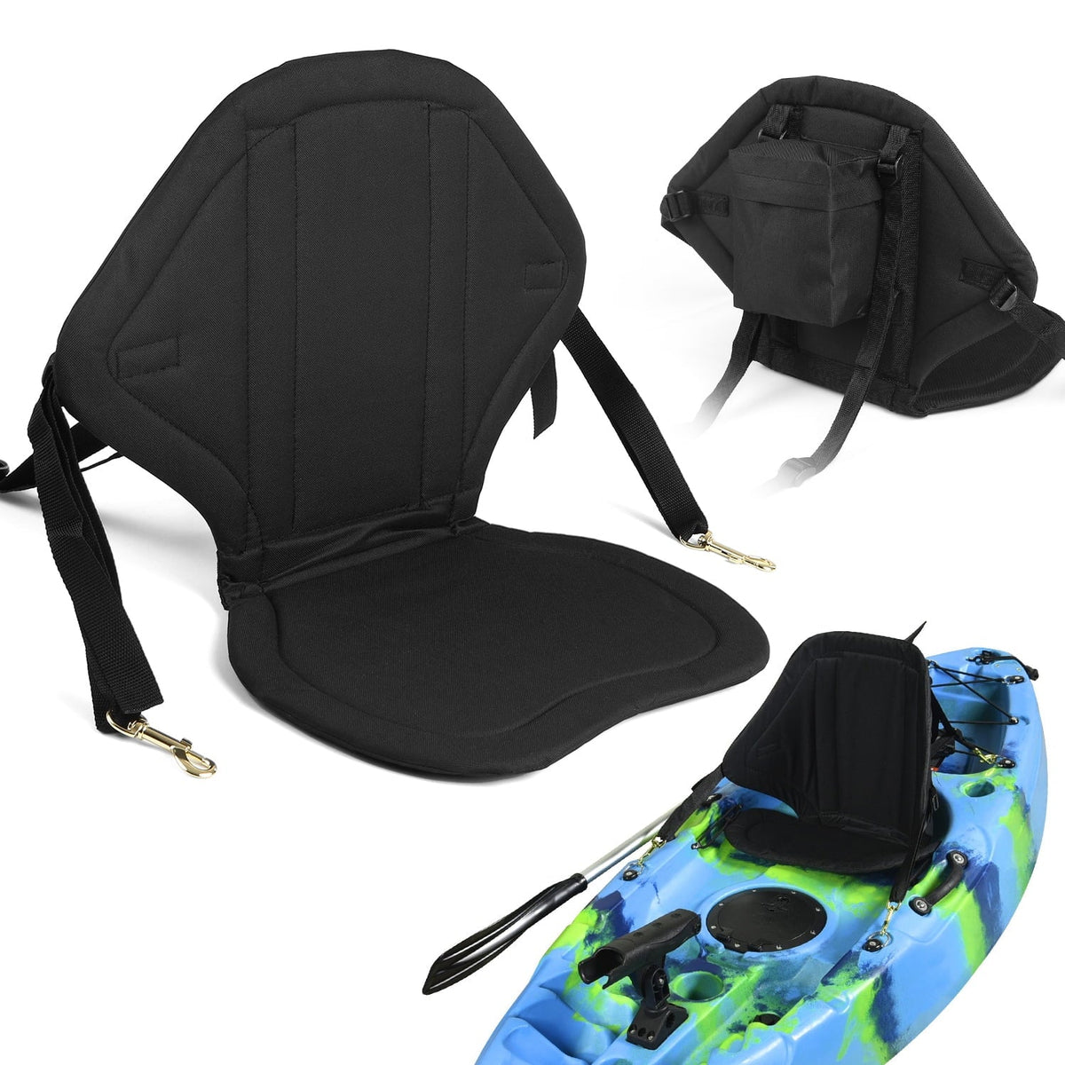 Cushioned Support Lixada High Repellent Kayak for Watersports Kids Canoe Children Back Seat with Seat Seat Water Boats Back Pad