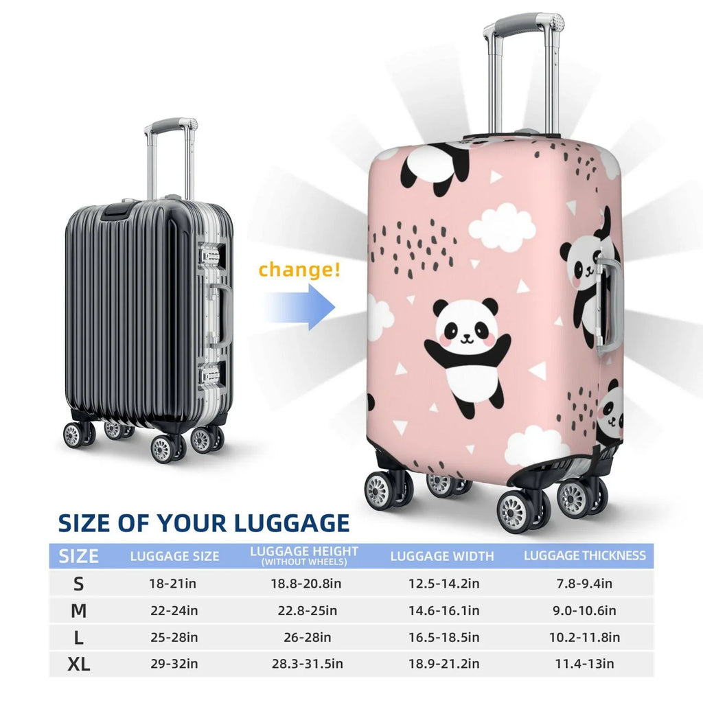 Luggage Washable Cover Inch Sky And Luggage Cover Protector Anti-Scratch Suitcase In 18-32 Bingfone The Suitcase Star Panda Clouds Flying Cover Fits Between