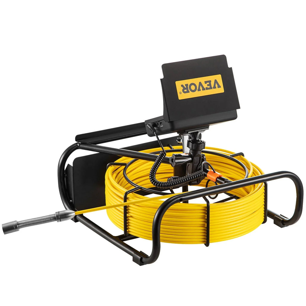 LCD Waterproof LEDs, 6 Inspection DVR 98.4 VEVOR Monitor, Cable, Function, 4.3 Battery, 8500mAh - Camera Camera IP68, Inch FT 30M Pipeline Sewer
