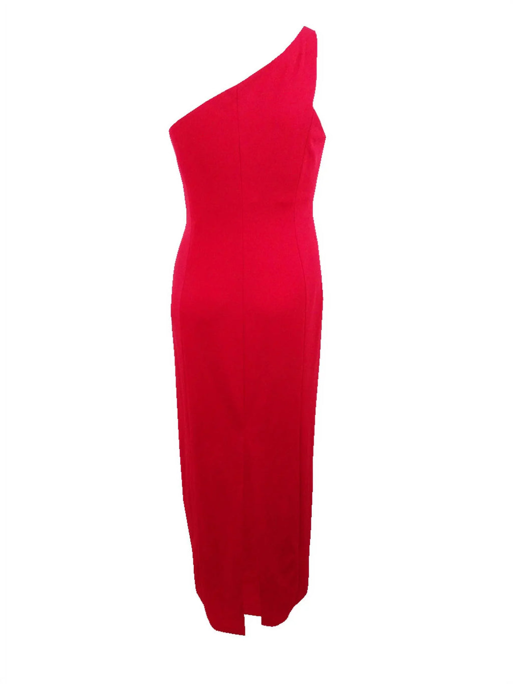 One-Shoulder Klein Calvin Slit (14, Gown Women's Red)