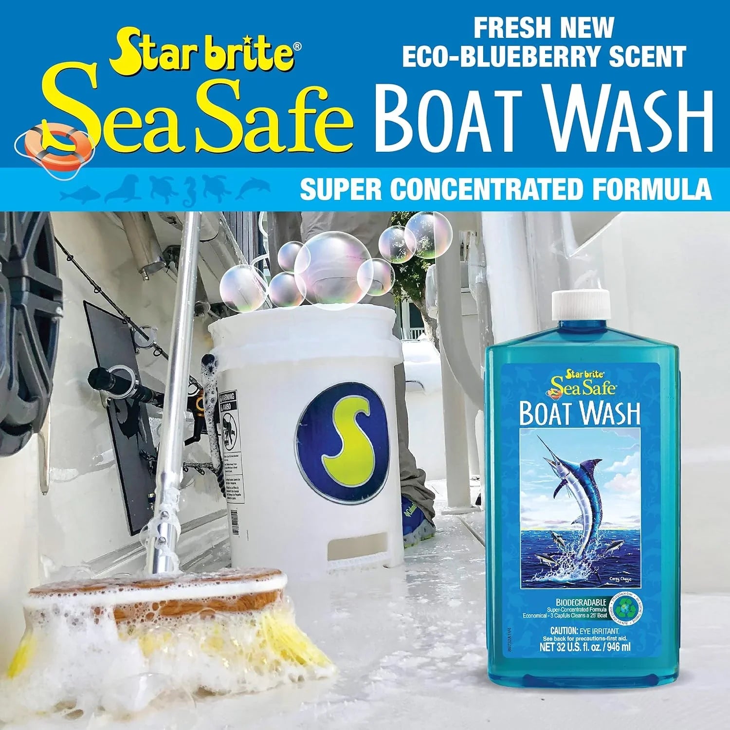 Sea Safe Boat 089732Pw Wash Brite Brite Star Star
