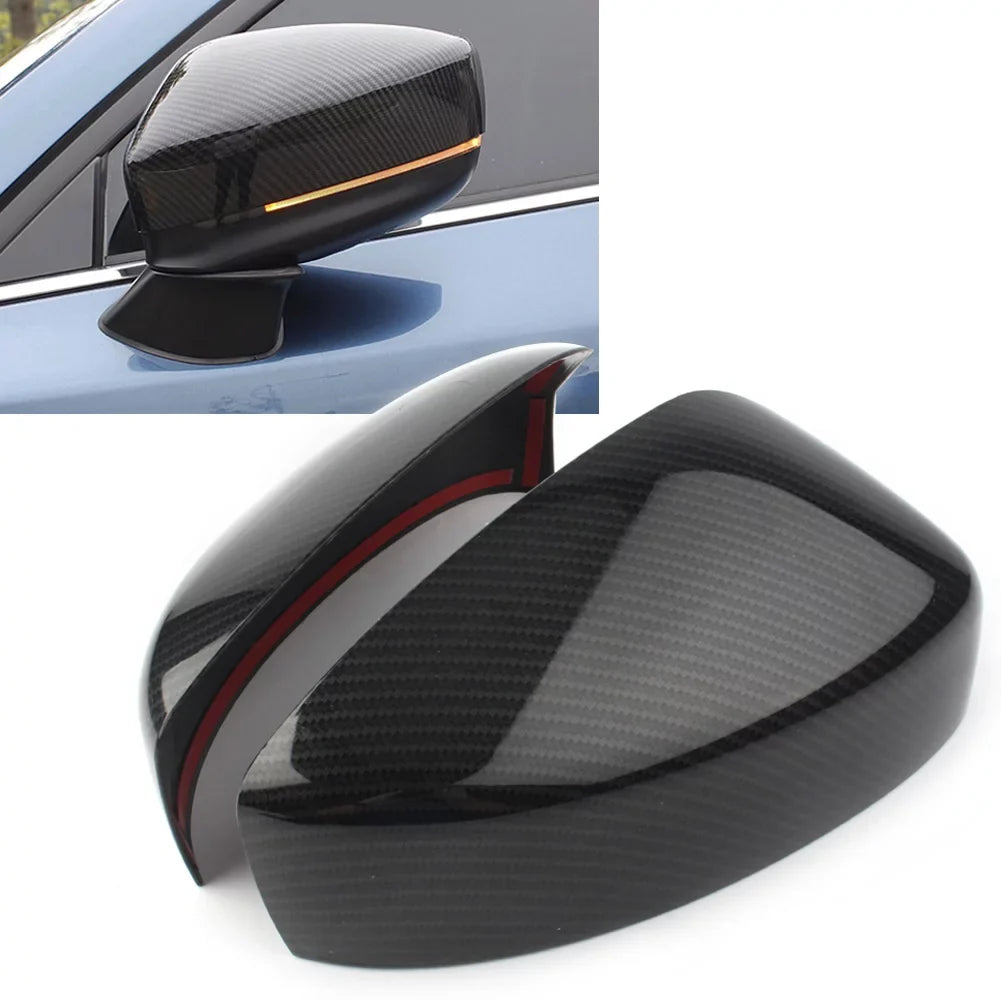 2Pcs View ZS Trim Rear ABS Cover Rearview Mazda 2019 2018 Car For 2017 CX-5 Styling Mirror Carbon Fiber