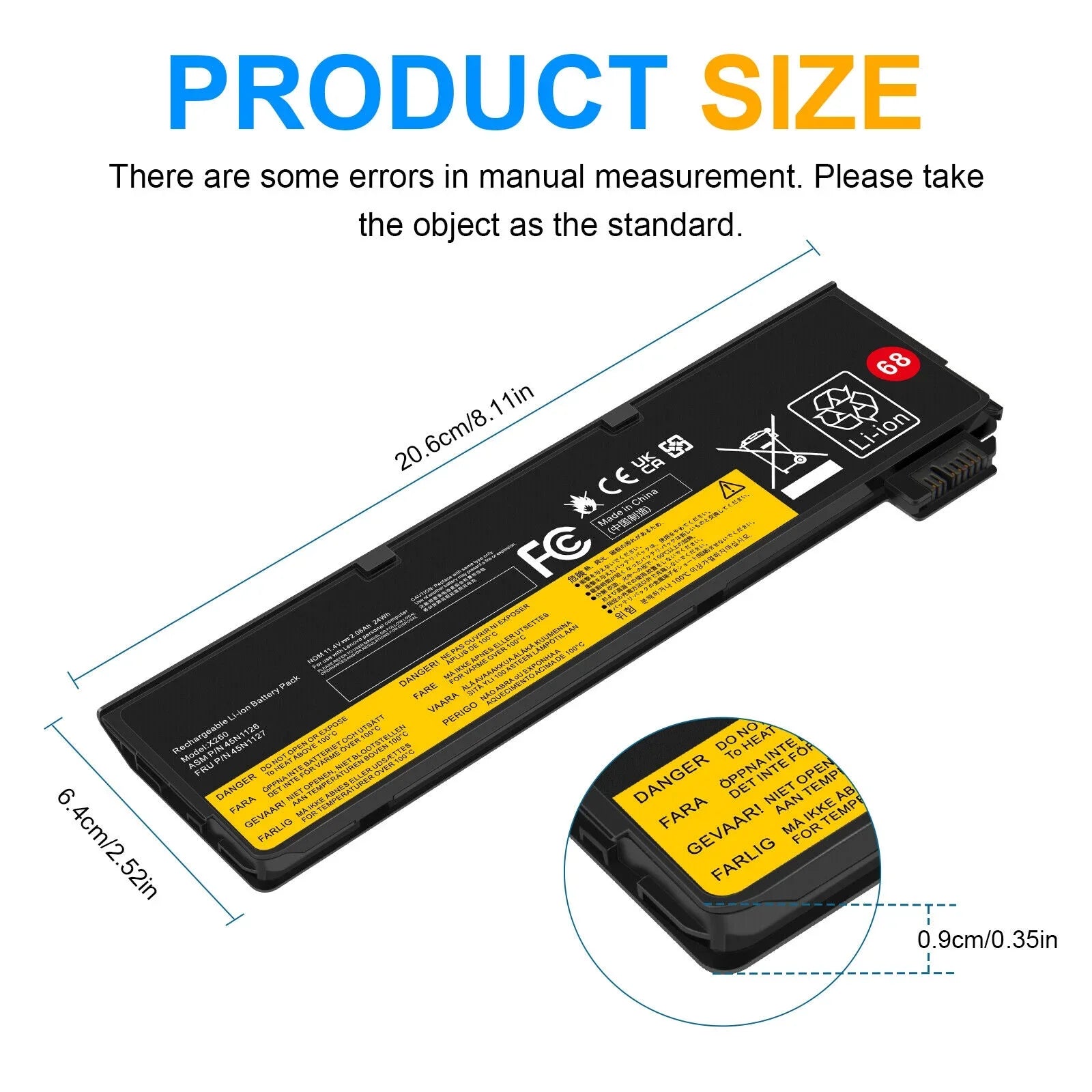 ThinkPad L450 L470 Battery T560 Lenovo For T470P T460 45N1130 45N1125 T440 24Wh