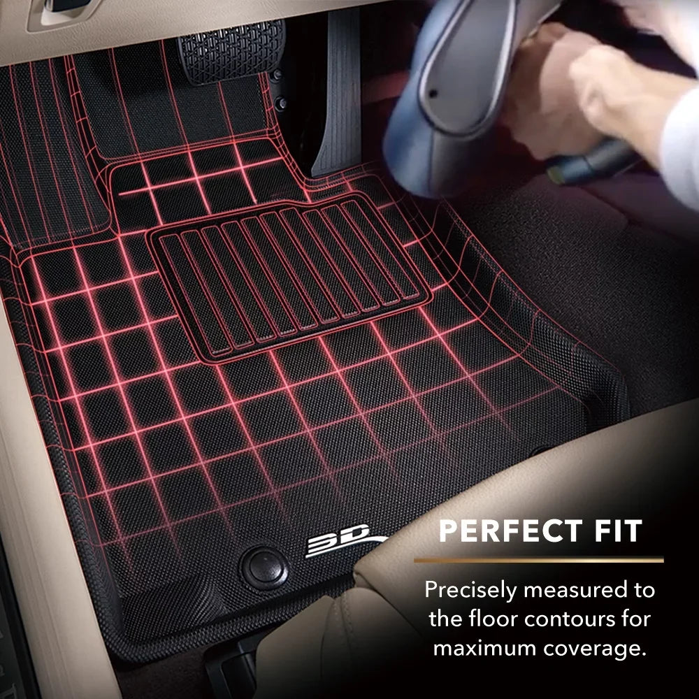 Row with MAXpider MAZDA (BLACK) Floor Third 3D Mat compatible - 2020-2023 KAGU CX-9 6-SEATS