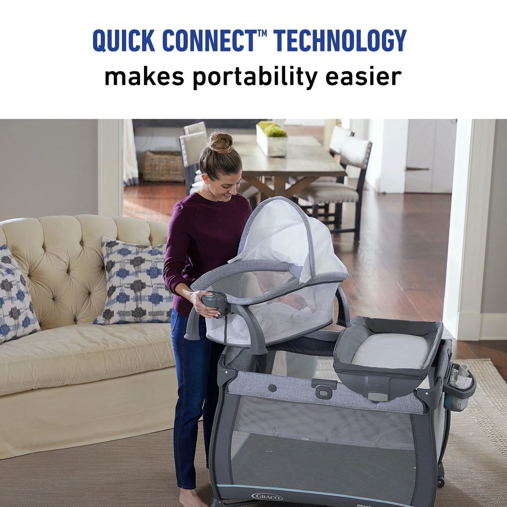 Quick Playard, Graco Alex Bassinet Play Pack Portable 'n Connect