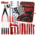 Pry Plastic 88 Door Pcs Interior Kit, Pliers Clip Red Auto Fastener Car Tool Tool Kit Panel Radio Remover Automotive BYNIIUR Kit, Tool, Tool Removal Trim Removal