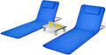 Lounge 5 Lawn Table, Beach Camping, Adjustable for Folding Side with 2-Pack Chair Chairs, Adults Set Position for Chairs Sunbathing,